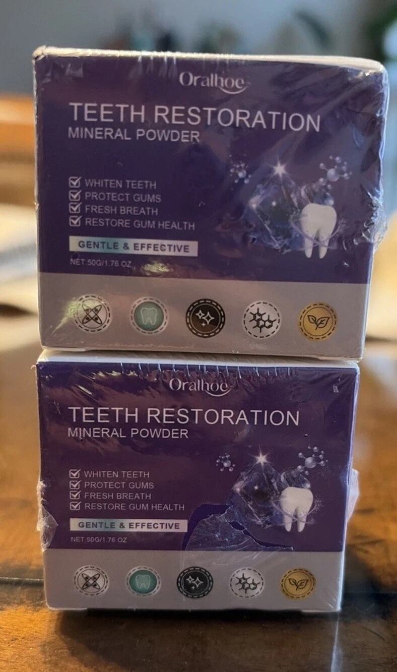 New Dental Restoration Mineral Powder, Mineral Tooth Powder, Teeth Whitening 50g